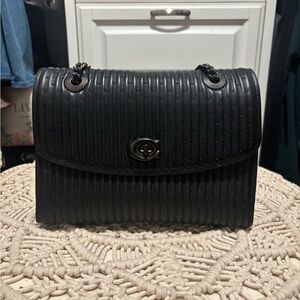 Coach Black Textured Shoulder Bag